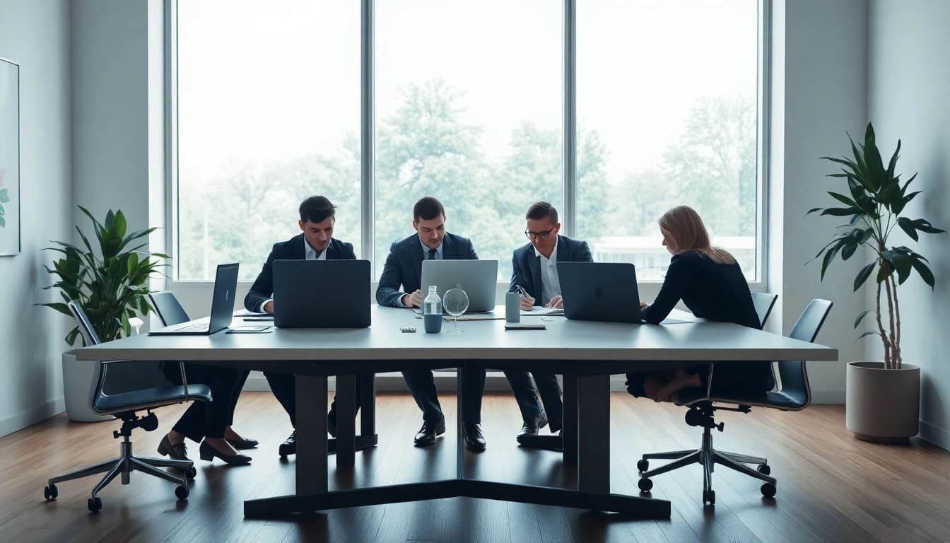 Berater bei der strategischen Planung in der Top Unternehmensberatung in einem modernen Büro.