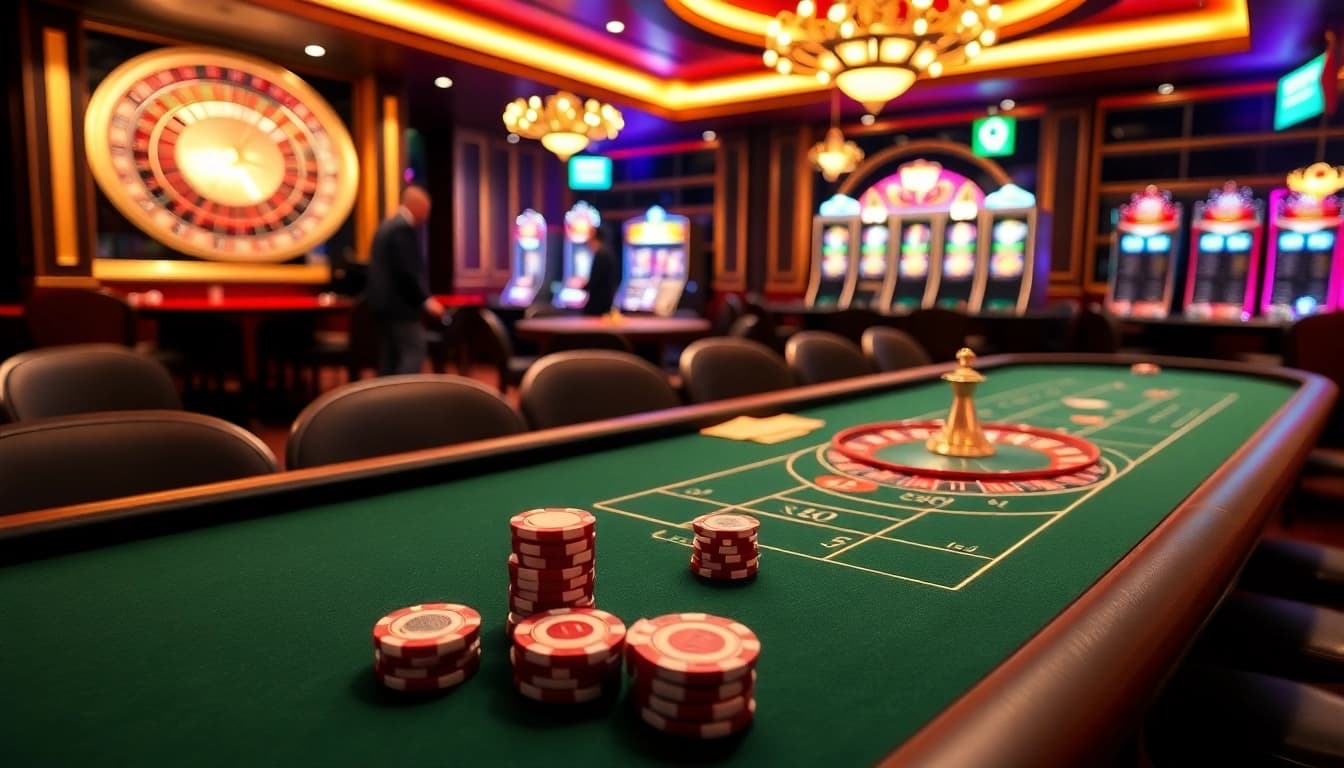 Players enjoying high-stakes games at XX88.XYZ in an exciting casino atmosphere.