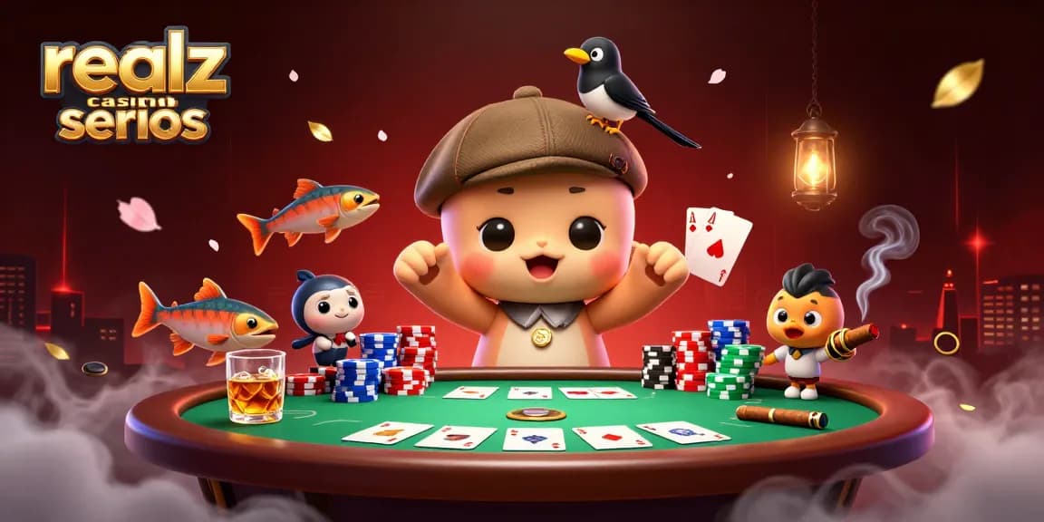 Realz casino serio: Valuta strategie di gioco in un'illustrazione vivace e accattivante.