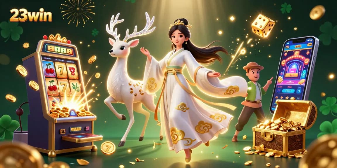 Experience the excitement at 23win with a stunning jackpot explosion and casino vibes!