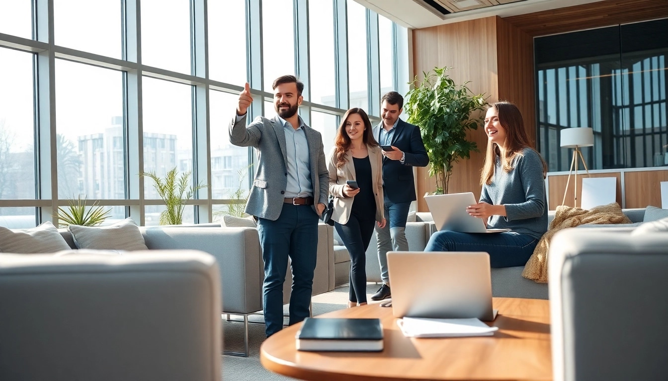 Businessfotograf München fängt Teamarbeit in einem modernen Büro mit natürlichem Licht ein