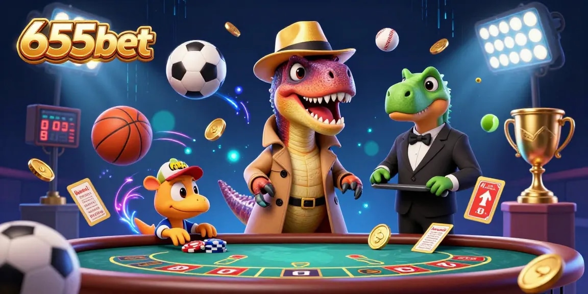 Engage with 655bet's thrilling blackjack experience featuring a clever velociraptor at the table.