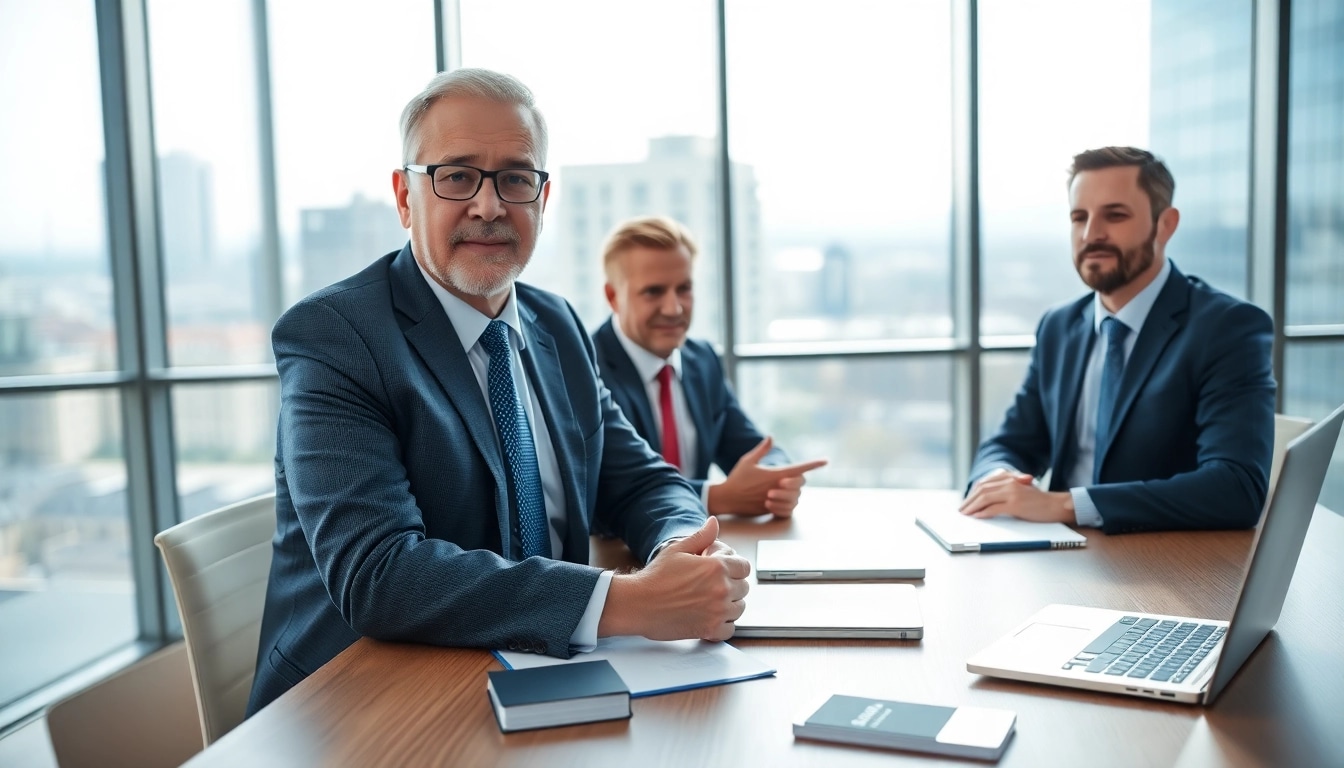 Headhunter Schweiz in professionellem Meeting, diskutiert Rekrutierungsstrategien.