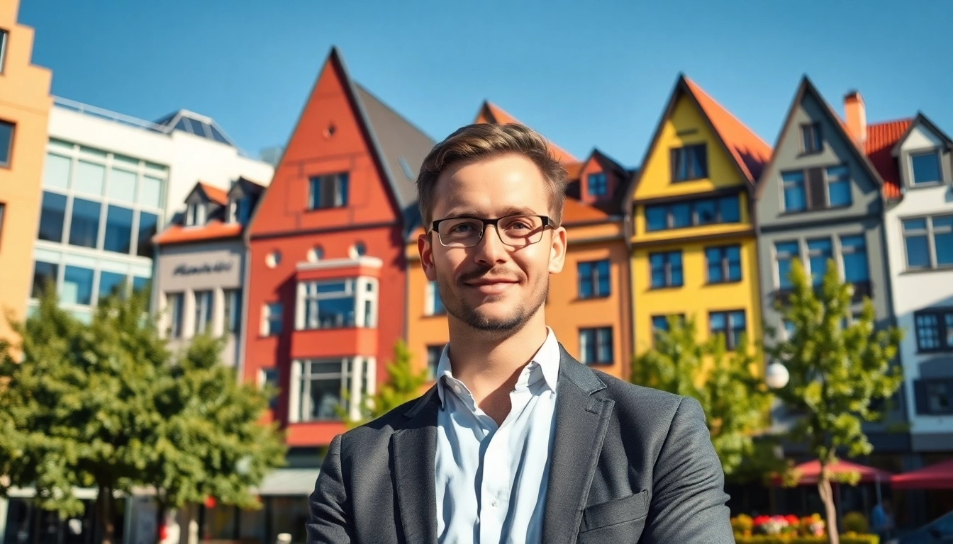 Immobilienmakler Frankfurt Eschersheim zeigt moderne Immobilien in einer lebhaften Nachbarschaft.