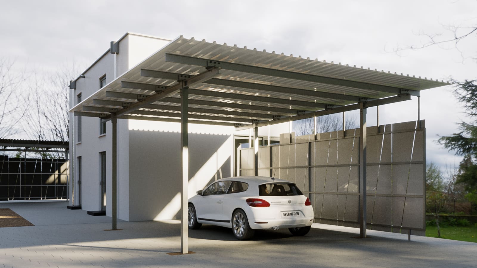 Carport Metall: So integrieren Sie Beleuchtung und Extras