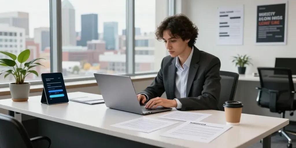 Professional financial consultant assisting clients at edmonton.paydayloans-on.ca