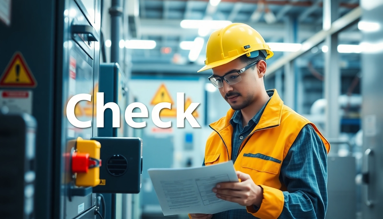 Technician conducts a detailed check of electrical equipment during a DGUV V3 inspection.
