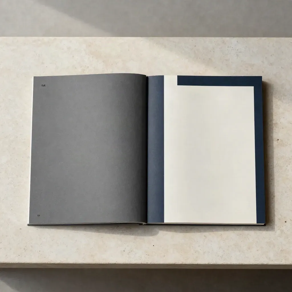 Flatlay eines DAX-Wochenreport-Pakets mit Folio, Inserts und Archivhülle auf Travertin.