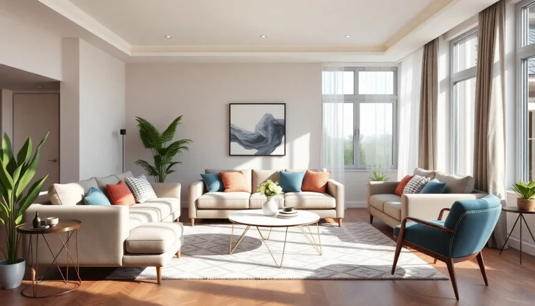 Wohnung verkaufen mit Home Staging Chiemsee: Stimmungsvolles Wohnzimmer-Design für attraktive Immobilienpräsentation.