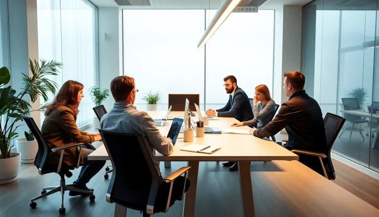 Beraterteam bei der Unternehmensberatung Hannover in einem modernen Büroarbeiten