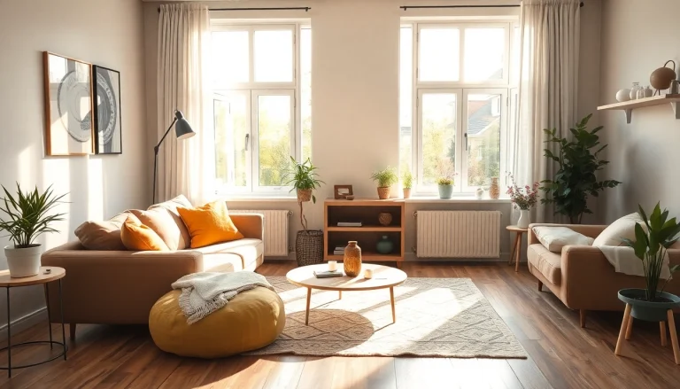 Hauswirtschaftskraft in Hameln reinigt freundlich ein Wohnzimmer mit warmem Licht.