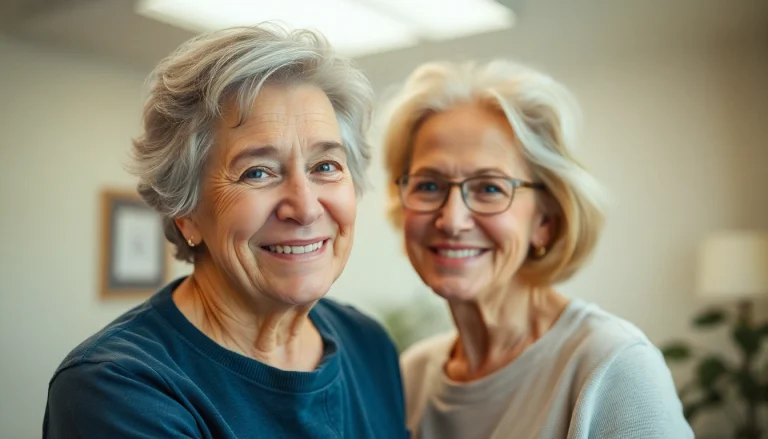 Pflegefachkraft Hameln unterstützt Senioren in einem hellen, freundlichen Raum mit empathischem Lächeln.