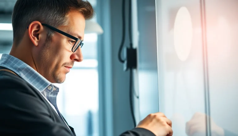 Techniker führt die Prüfung ortsveränderlicher elektrischer Betriebsmittel durch – sicher und professionell.