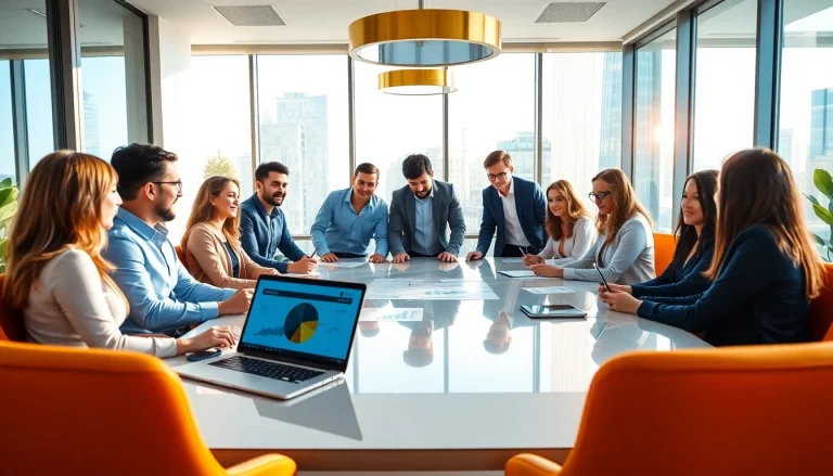 Collaborative team at a pflegemarketing agentur brainstorming innovative strategies.