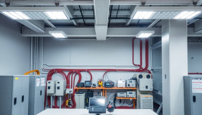 Technician performing a DGUV V3 Prüfung on electrical devices for safety compliance.