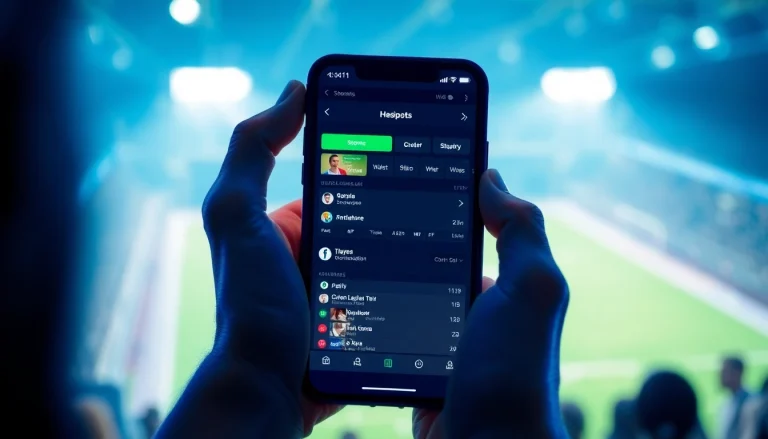 Entdecken Sie Wege, wetten ohne lugas zu genießen, dargestellt durch ein ansprechendes Sportwetten-Szenario auf einem Smartphone in einer dynamischen Stadtlandschaft.