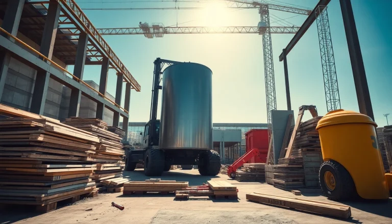 Bagger mieten Hannover: Modernes Baustellenbild eines Baggers in Aktion, ideal für Ihre Projekte.