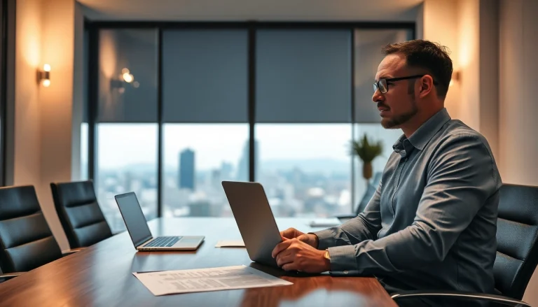 Professioneller Headhunter Schweiz im Büro, im Gespräch mit Kandidat über Karrierechancen.
