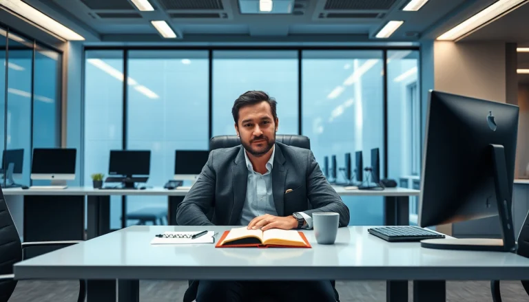 Professioneller Headhunter IT bei der Arbeit in modernem Büro, motiviert und organisiert.