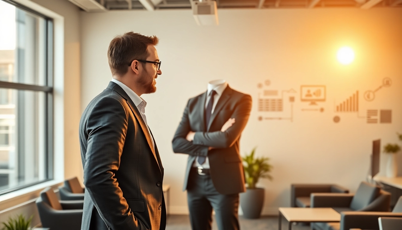 Professioneller Headhunter IT führt ein inspirierendes Gespräch mit einem Kandidaten in einer modernen Büroumgebung.