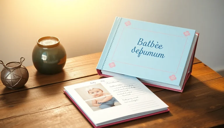 Entdecke ein liebevoll gestaltetes Babyalbum mit persönlichen Erinnerungen.