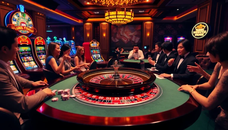 Experience the thrill of the casino at tr88.com with lively roulette action and vibrant gaming elements.