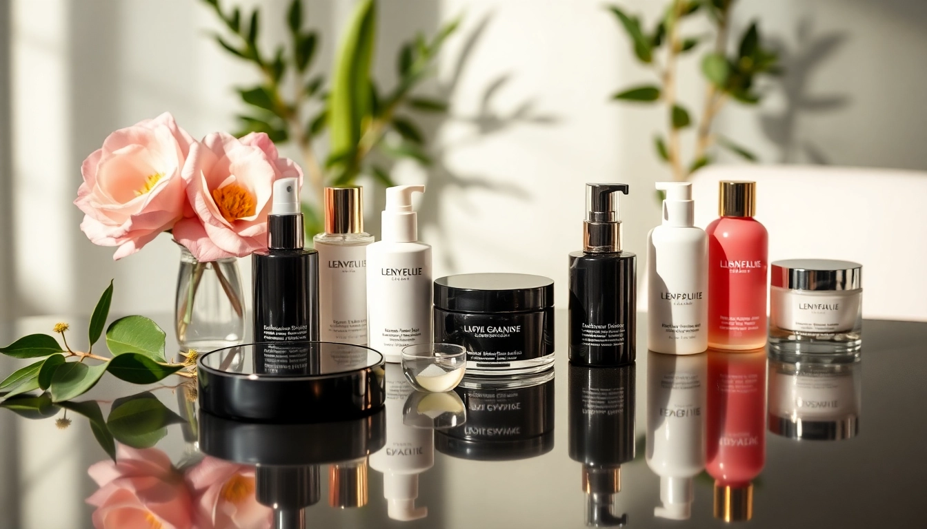 Kosmetikhersteller Deutschland bietet hochwertige, elegante Kosmetikprodukte auf einem stilvollen Tisch.