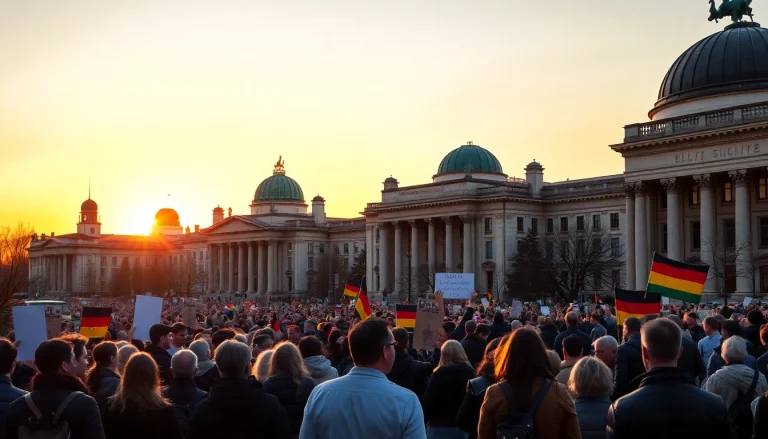 Visualisierung bedeutender politischer Diskussionen in Deutschland mit Blick auf die Berliner Regierungsgebäude, die Politik Nachrichten Deutschland repräsentieren.