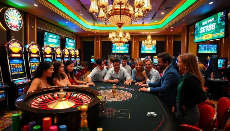 Experience the thrill at BET88 casino with vibrant slot machines and engaging table games.