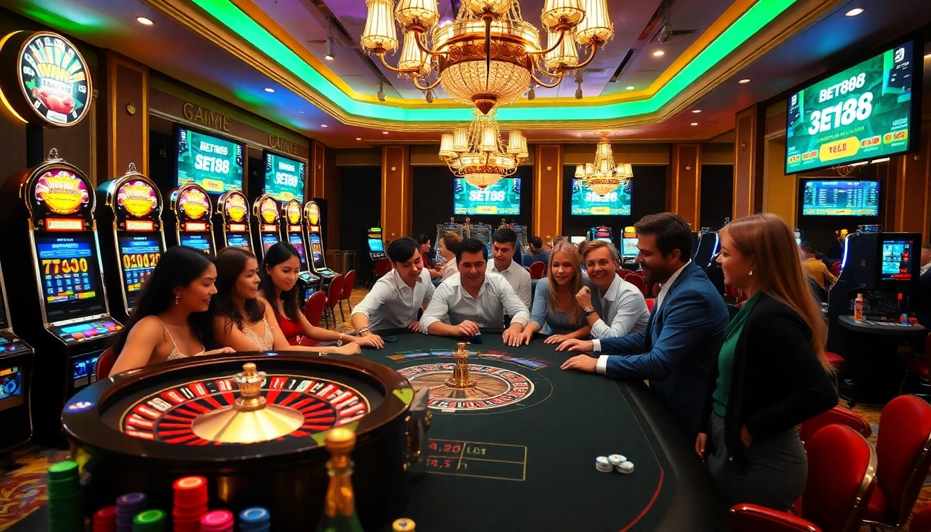 Experience the thrill at BET88 casino with vibrant slot machines and engaging table games.