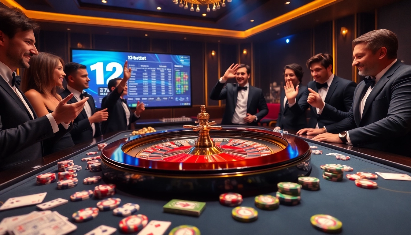 Experience thrilling casino action with the link 12bet at a luxurious online roulette table.