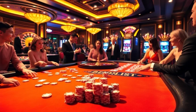 Players engaging at the new 88 casino gaming table, surrounded by excitement and vibrant action.