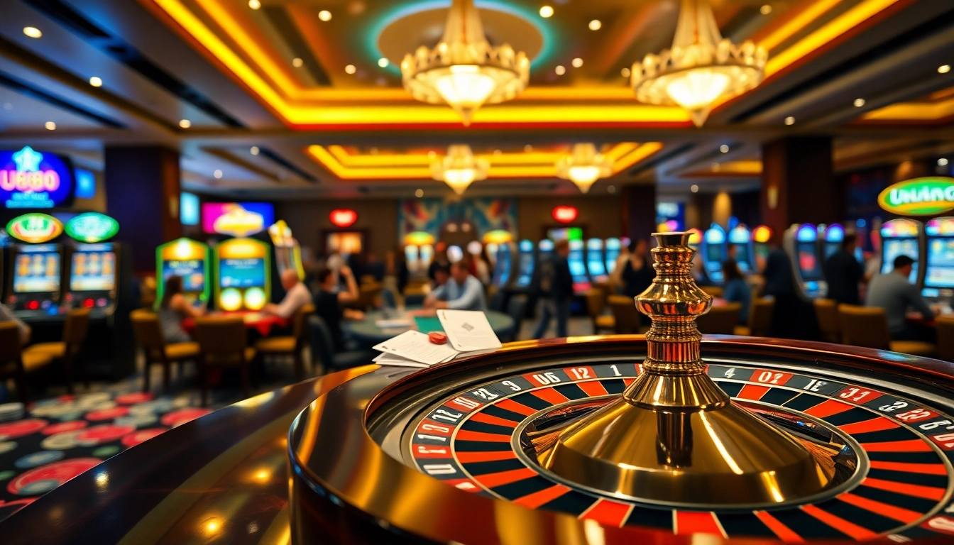 Experience high-stakes gaming at U888 casino with sleek roulette and vibrant slot machines.