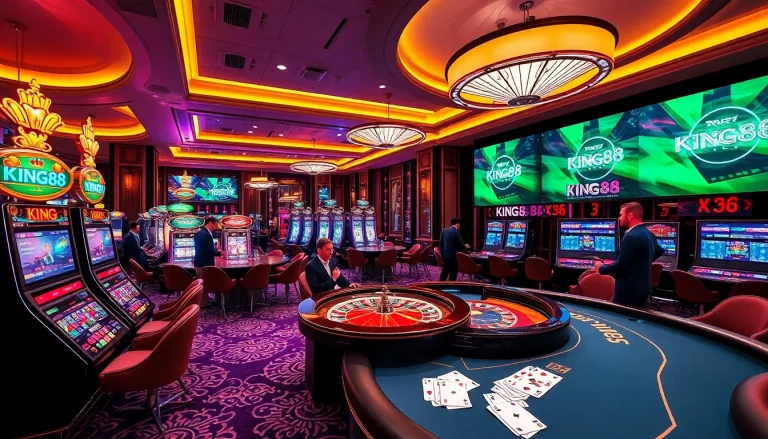 king88 casino players enjoying a lively gaming experience at modern tables