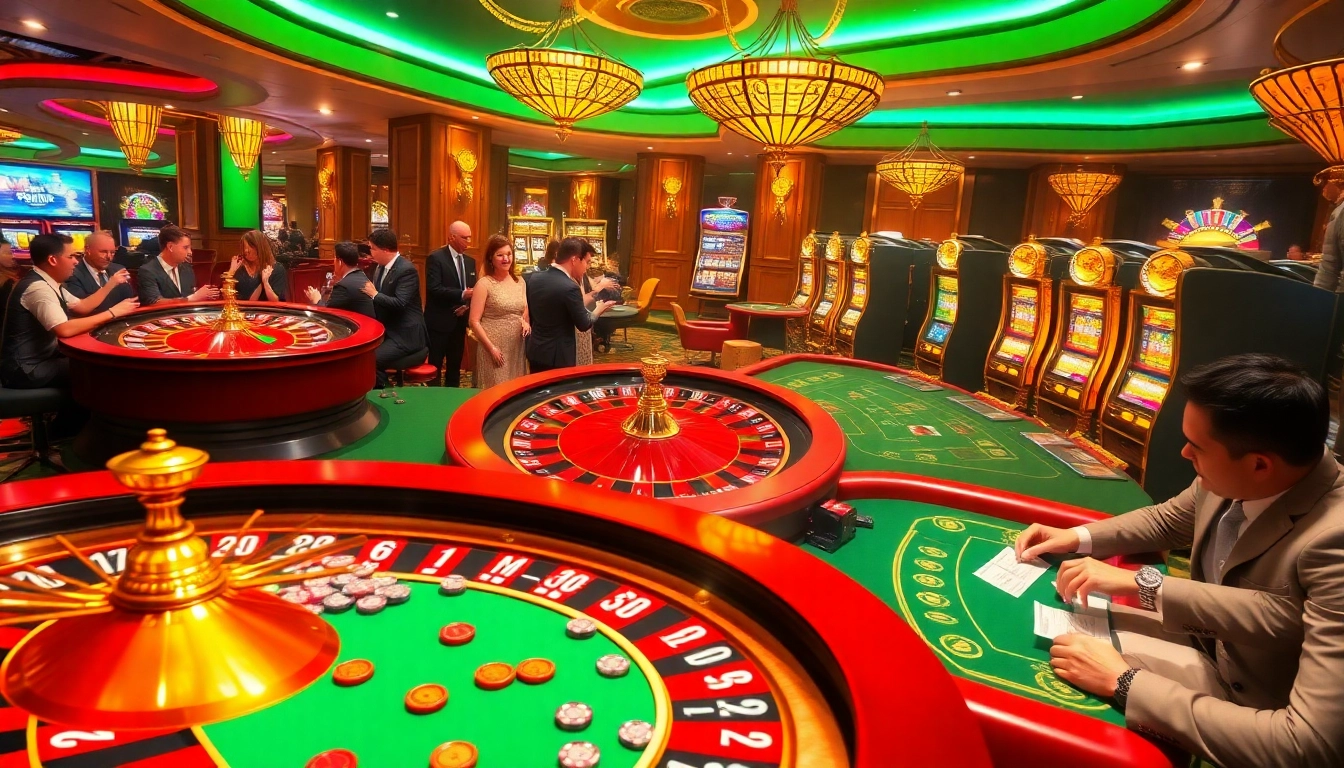 Players enjoying their winning experience at okwin casino tables with vibrant gaming atmosphere.