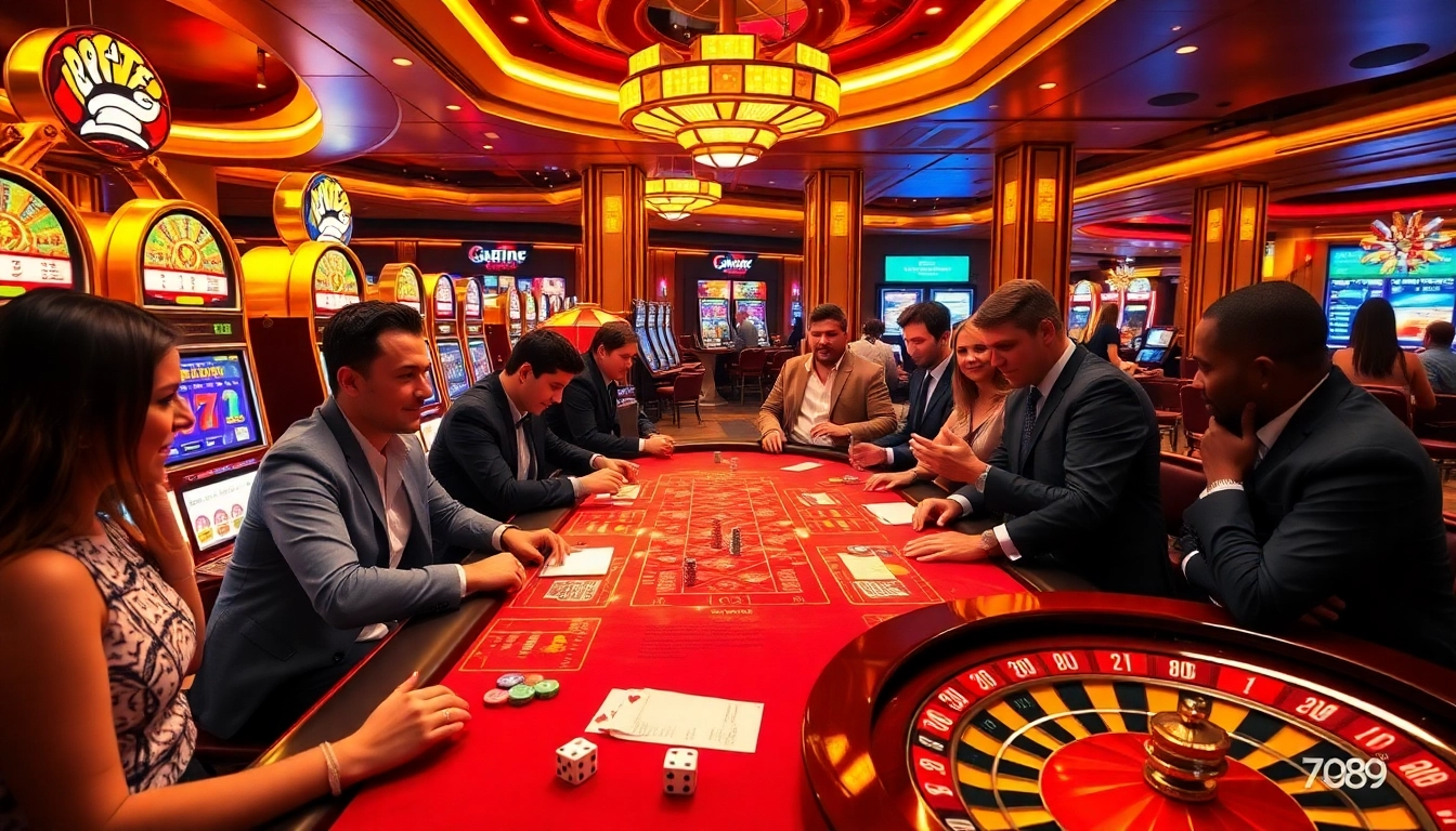 Experience the thrilling action at 789club's vibrant casino tables and slot machines.