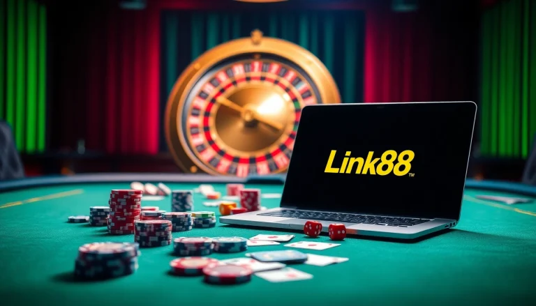 Experience thrilling gameplay at the table while discovering Link Go88's online gambling options.
