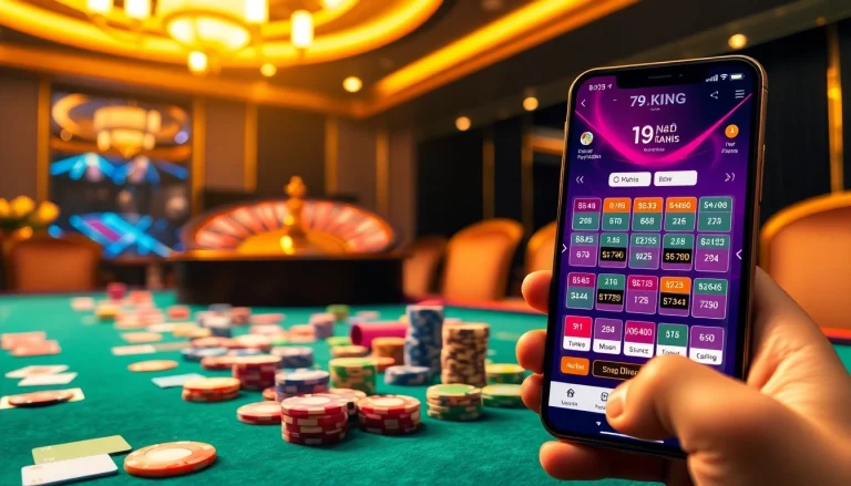 Experience the excitement of gambling at Nhà cái 79KING with vibrant casino tables and online interfaces.