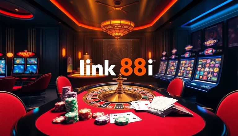 Experience the excitement of online gambling with link 88i at a luxurious casino setup.