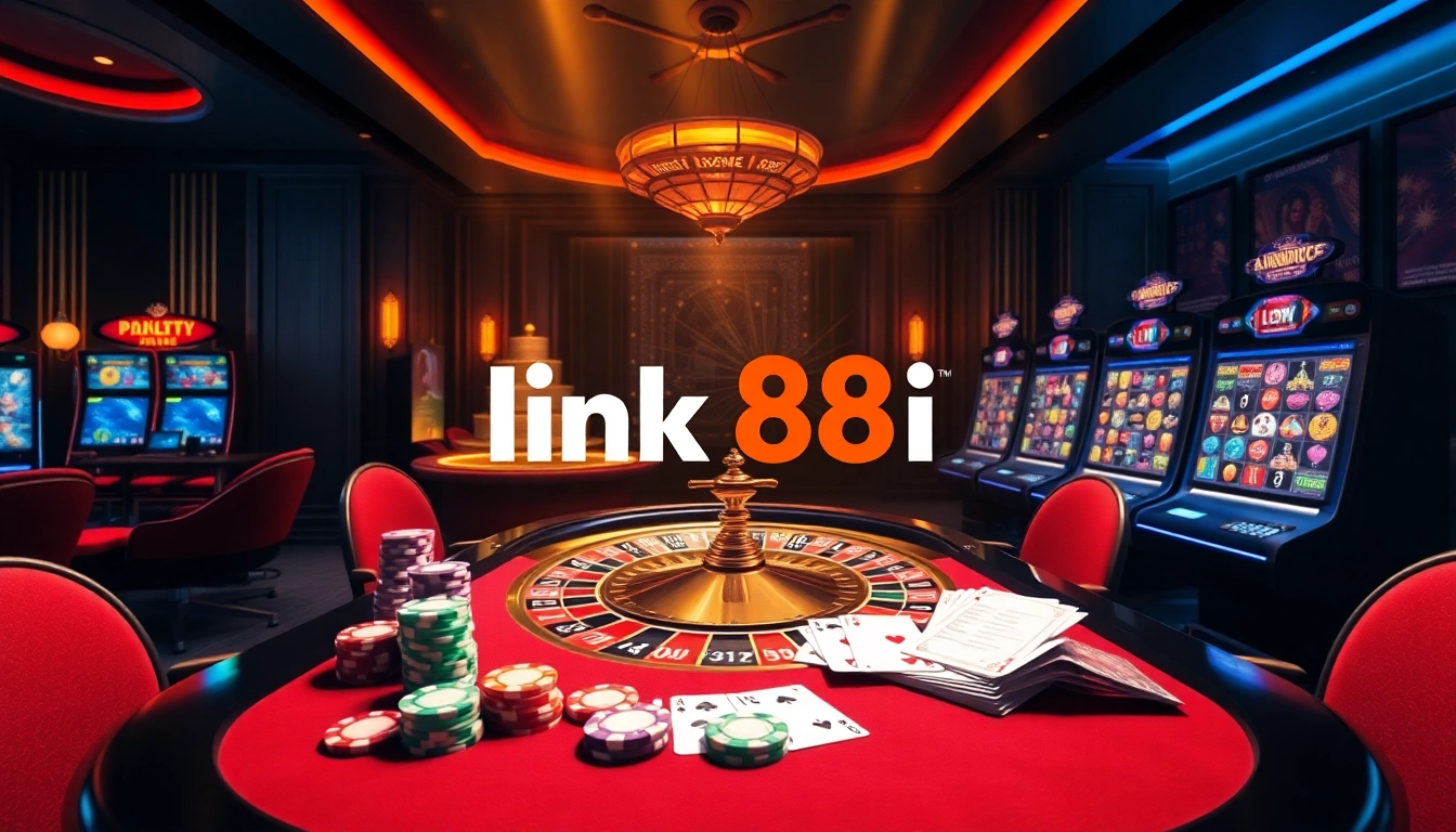 Experience the excitement of online gambling with link 88i at a luxurious casino setup.