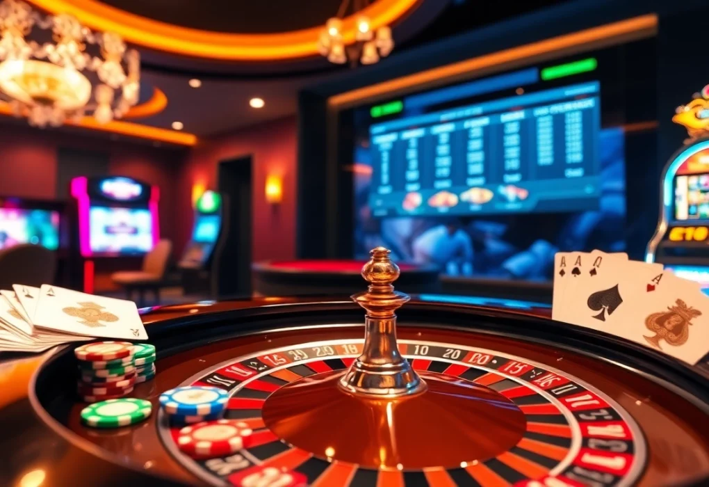 Engaging scene depicting CM88 trang chủ with vibrant roulette, chips, and live betting features.