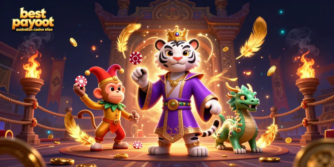 Experience the excitement of best payout australian casino sites with vibrant characters and lively casino elements.